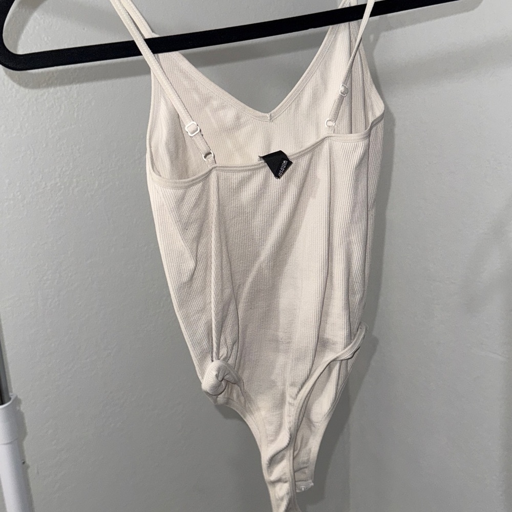 White Ribbed Bodysuit - Picture 2 of 2